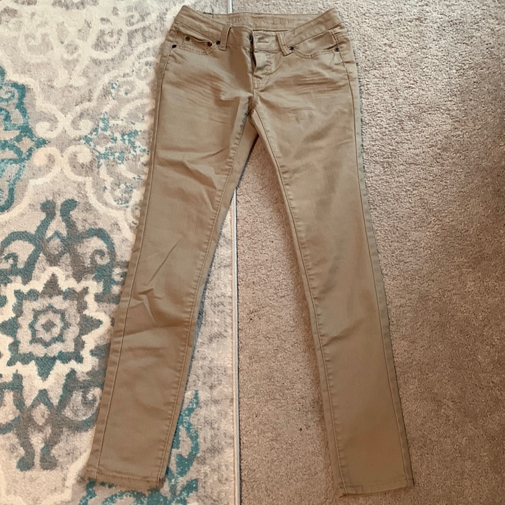 Khaki highway skinny jeans size 5